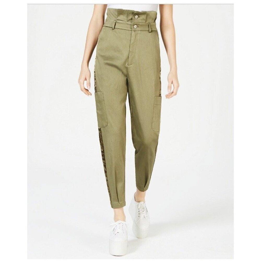 La La Anthony Tapered Paperbag Pants Size 8